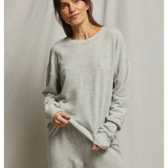 perfectwhitetee Tops - Perfectwhitetee Tyler French Terry Sweatshirt Women's Small Heather Gray Relaxed